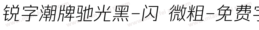 锐字潮牌驰光黑-闪 微粗字体转换